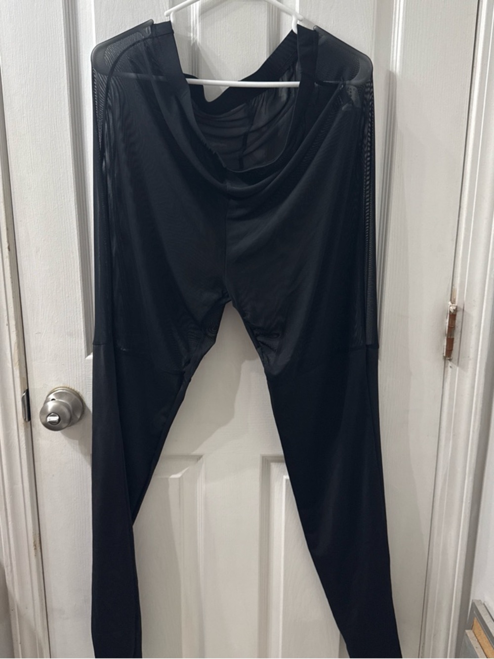 SHEIN Black Sheer Panel Dressy Skirt